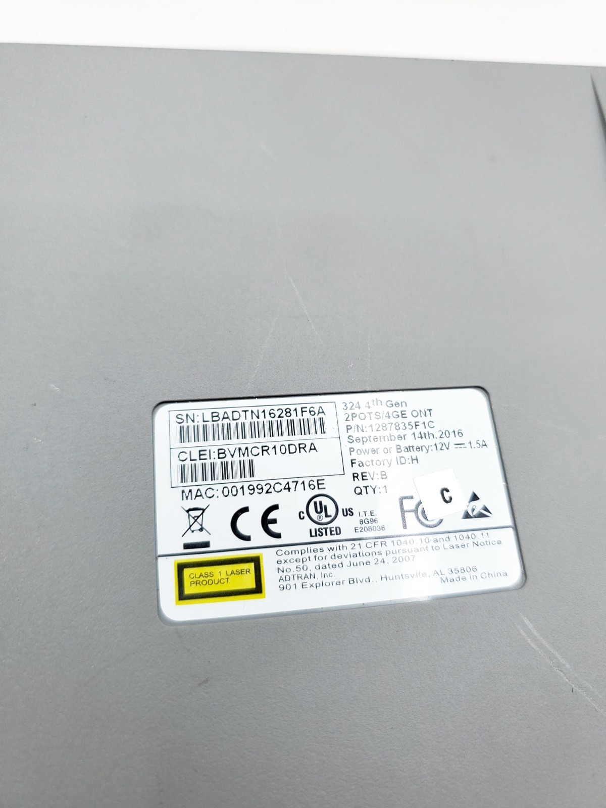 ADTRAN 1287835F1C TA324 2POTS/4GE ONT (4th Gen) – Unit Only
