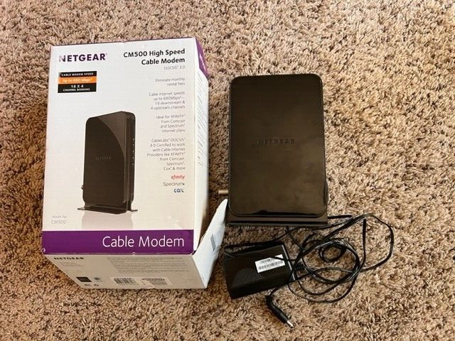 NETGEAR CM500 High Speed up to 680 Mbps Cable Modem, Xfinity, Spectrum, Cox