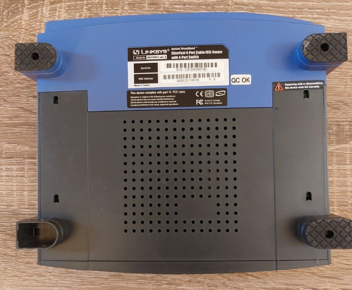 Cisco-Linksys Cable Modem and Linksys Cable / DSL Router With 4 Port Switch