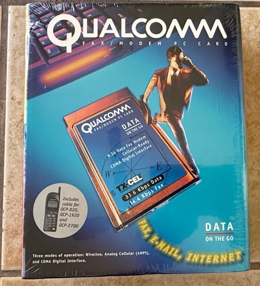 BRAND NEW SEALED! Qualcomm Data On The Go Fax/Modem PC Card 33.6 Kbps FREE SHIP
