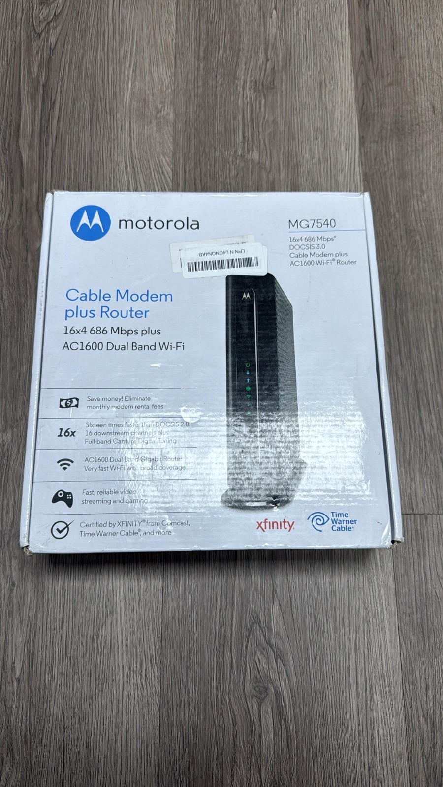 Motorola MG7540 16×4 DOCSIS 3.0 Cable Modem Plus AC1600 WiFi Router