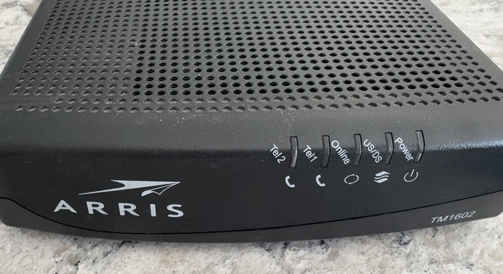 ARRIS TM1602A Cable Internet Phone Modem With Cord ~ Charter Spectrum, Optimum