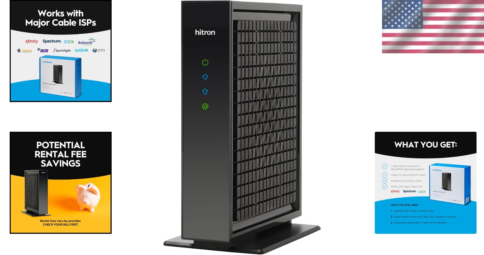 Reliable CODA56 Cable Internet Modem – Up to 2.5 Gbps, Ethernet Compatible