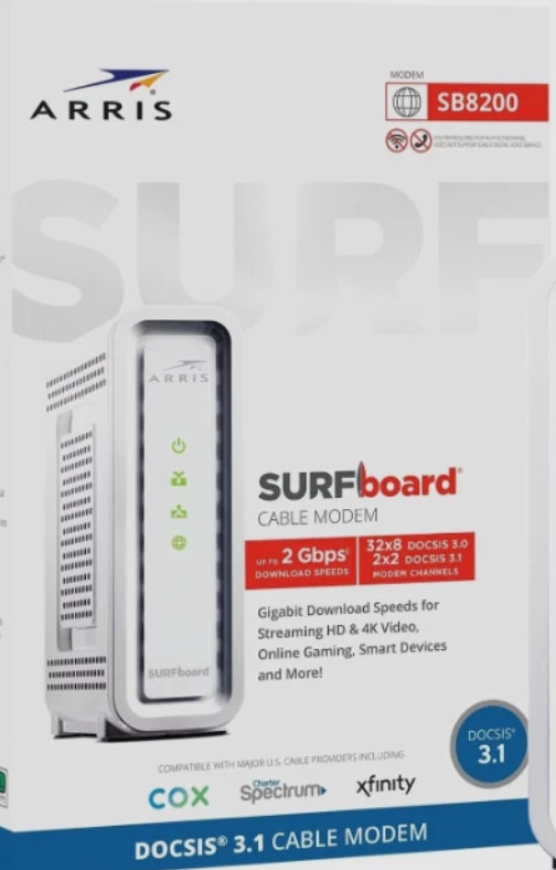 ARRIS SURFboard SB8200 DOCSIS 3.1 10 Gbps Cable Modem