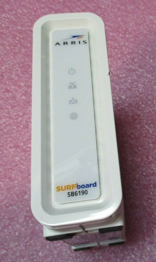 ARRIS SURFboard SB6190 Cable Modem SB00DXD6190 w/ Adaptor WA-12M12FU