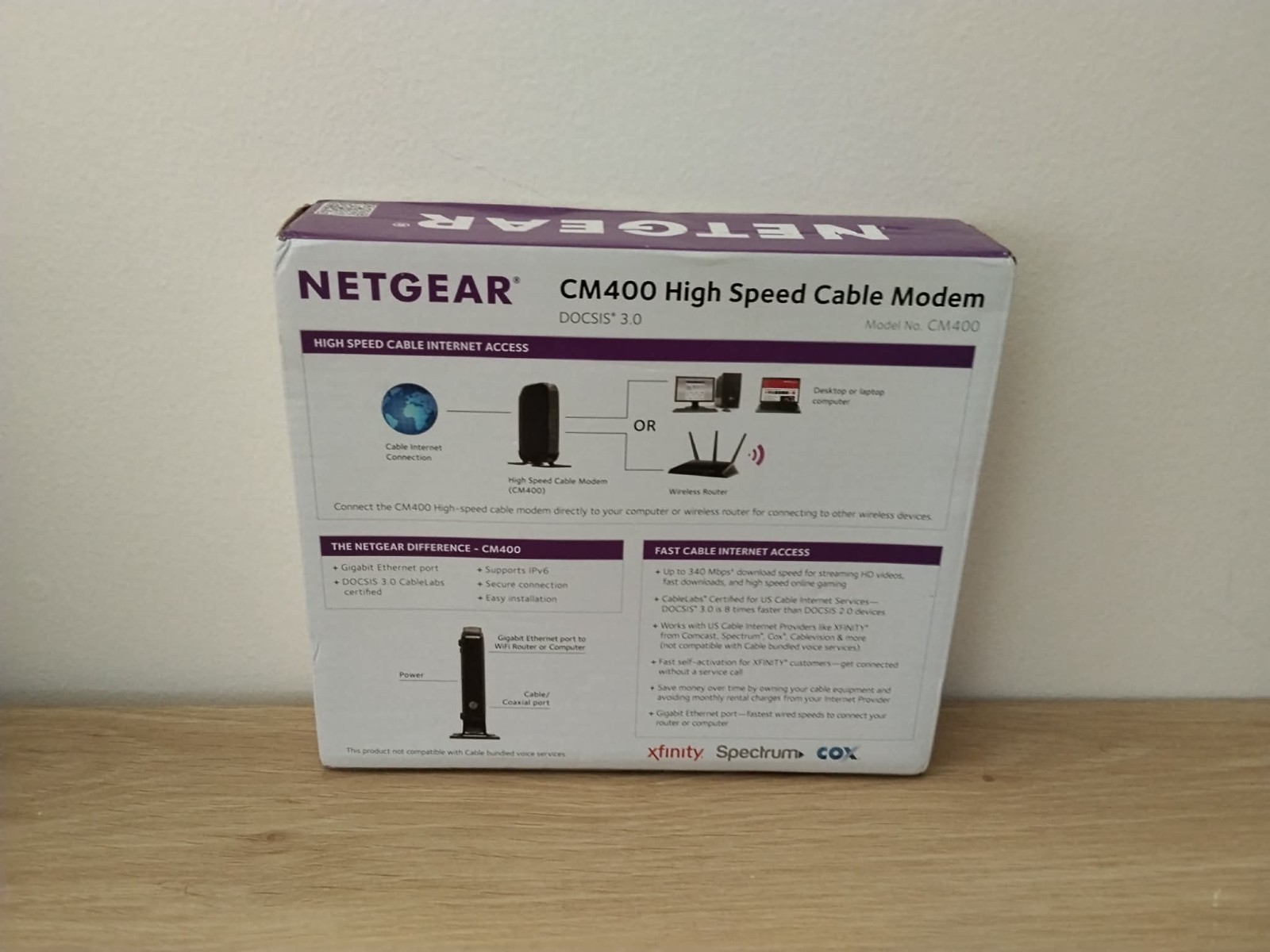 Netgear DOCSIS 30 (CM400-100NAS) 340 Mbps