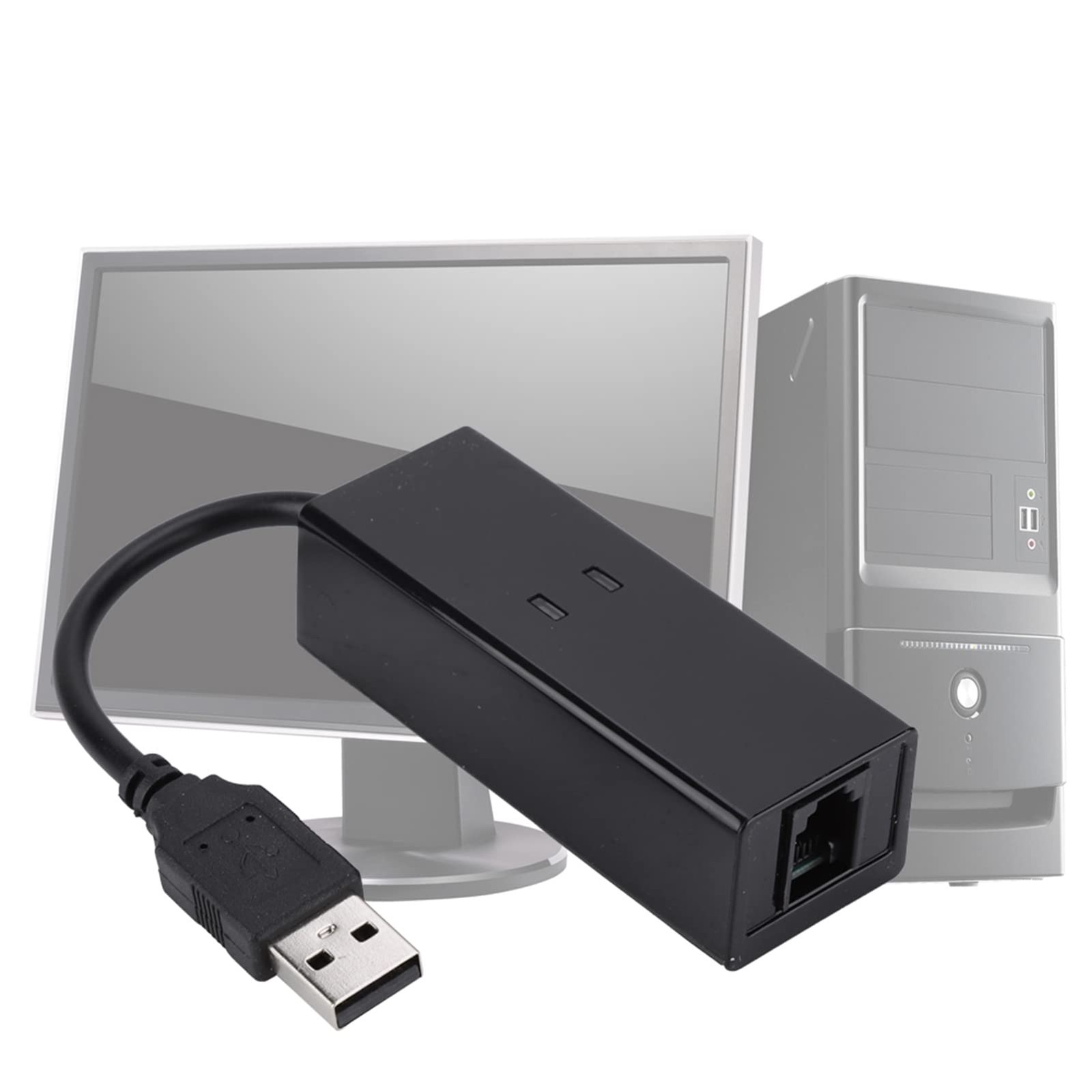 USB 56K External Dial Up Voice Fax Data Modem Win7 Win8 Win10