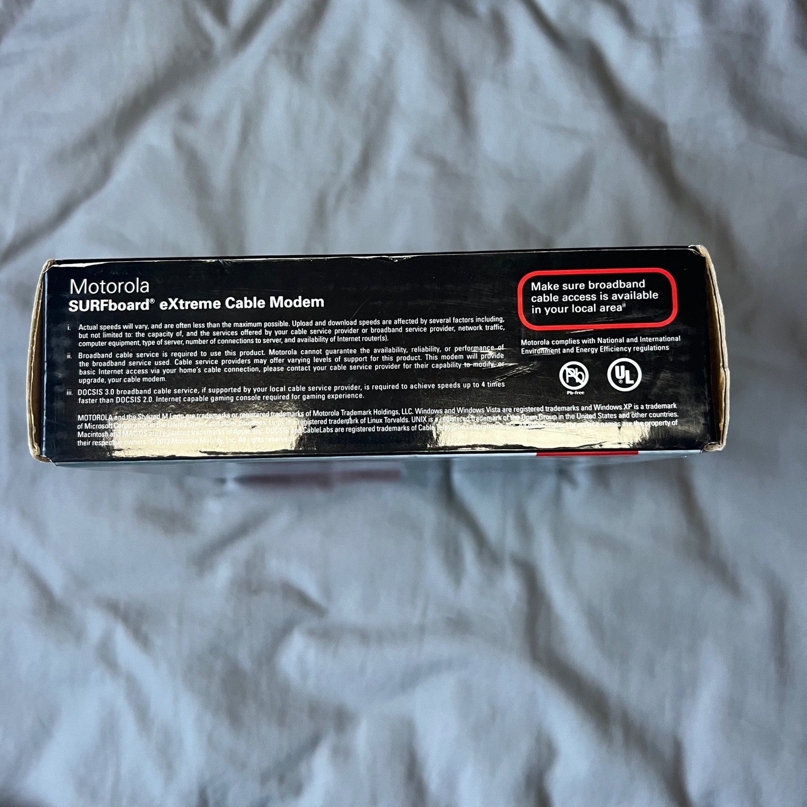 Motorola SURFboard Extreme Cable Modem DOCSIS 30 SB6121 Black Open Box
