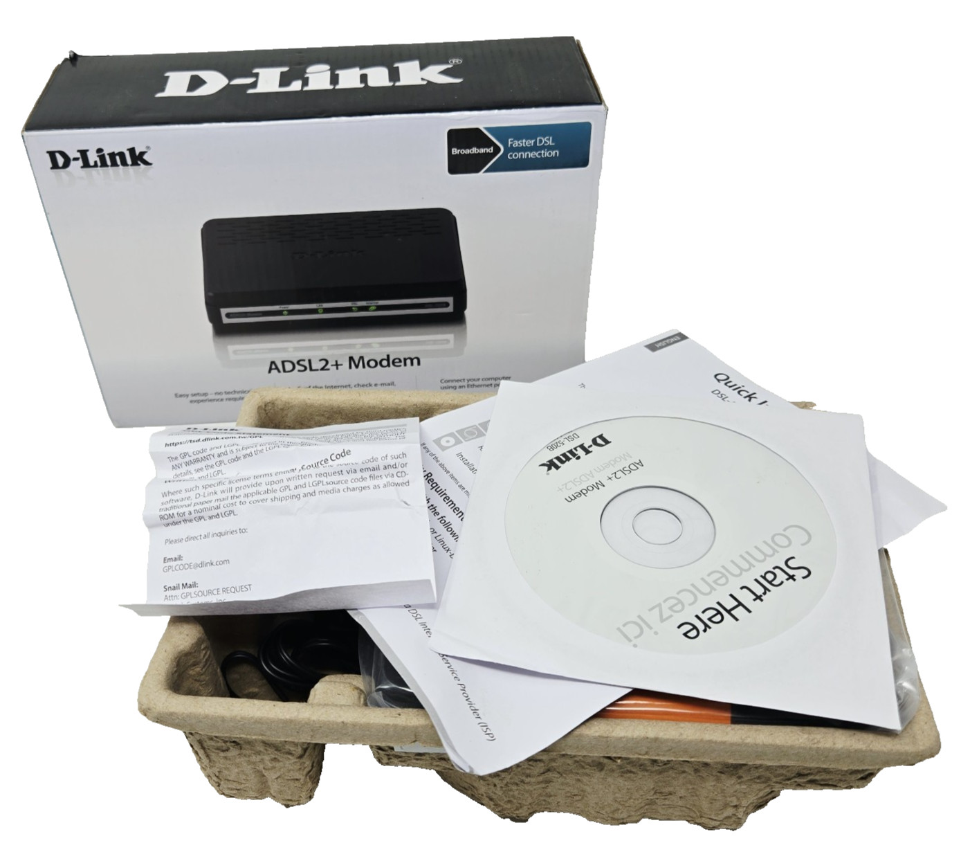 D-Link ADSL2+ Ethernet Modem-DSL-520B Broadband