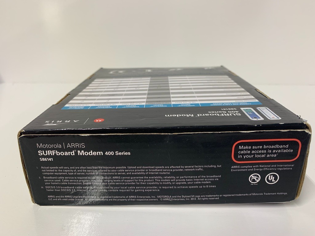 **Motorola Arris SURFBoard Wi-Fi Modem 400 Series Model: SB6141 (NEW Open Box)