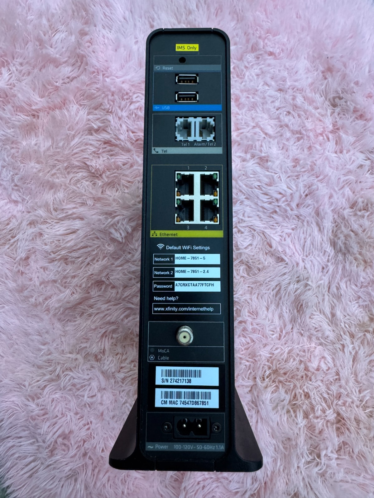 Xfinity Cisco DPC3941T XB3 Dual-Band WiFi Modem Router Gateway DOCSIS 3.0