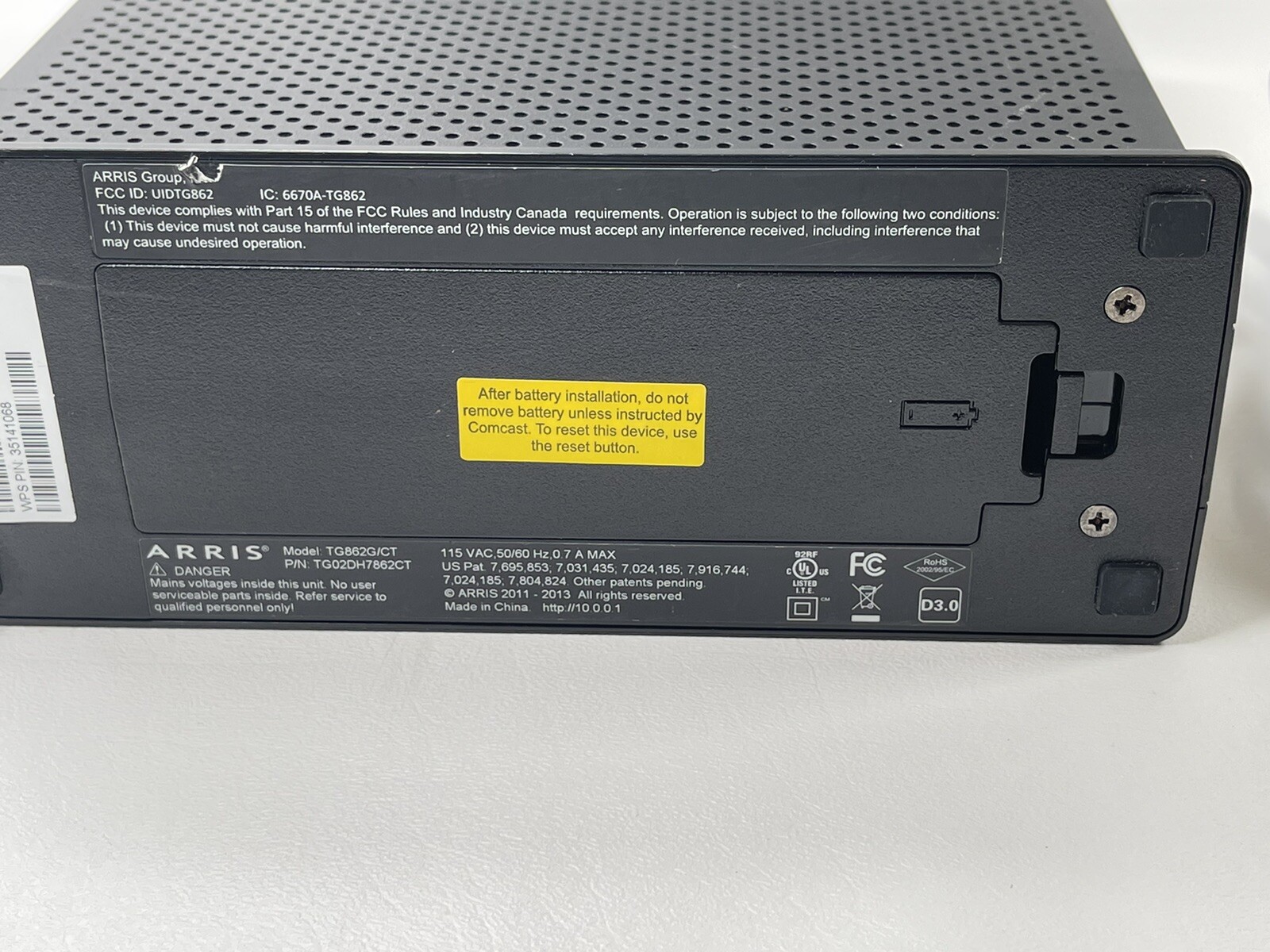 🔥 ARRIS TG862G/CT Wireless Gateway Modem 🔥 Tested!