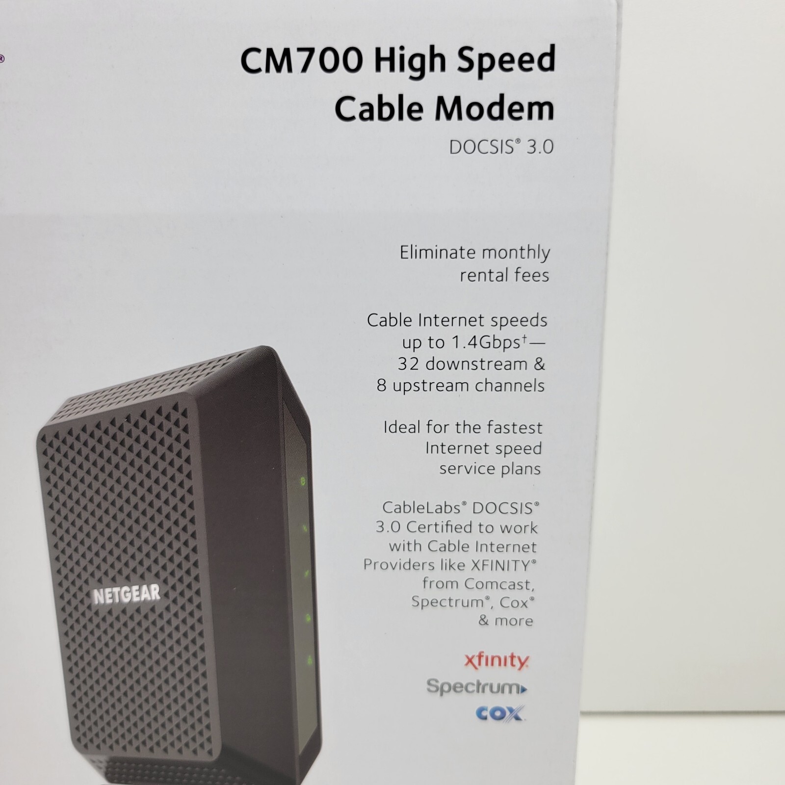 Netgear CM700 Cable Modem High Speed Internet Access DOCSIS 3.0