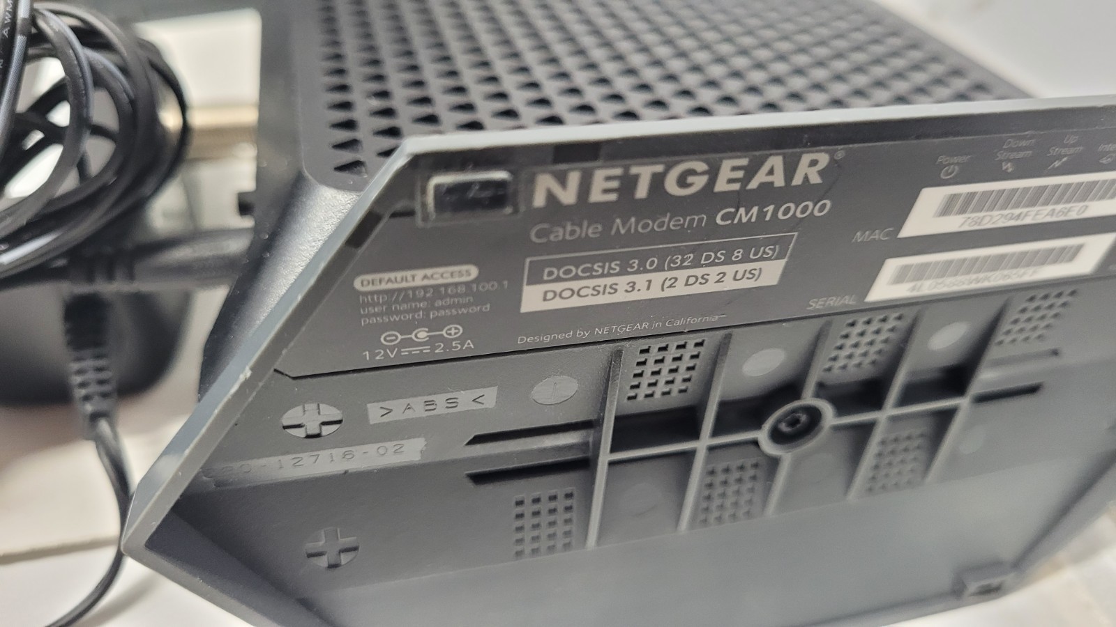 Lot Of 10 Netgear CM Modems + Power Cords