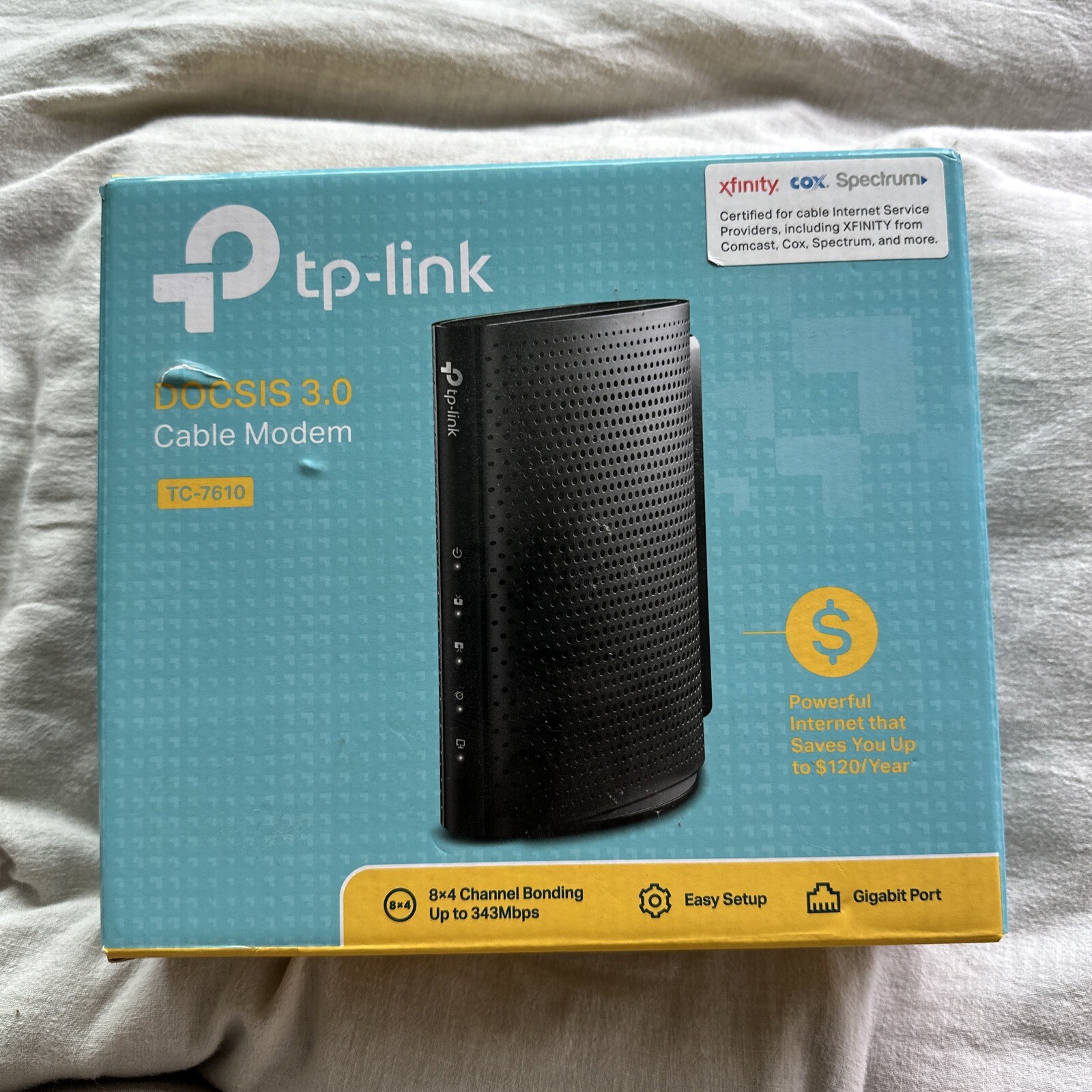 TP-Link TC-7610 300Mbps Wireless N DOCSIS 3.0 High Speed Cable Modem | OPEN BOX