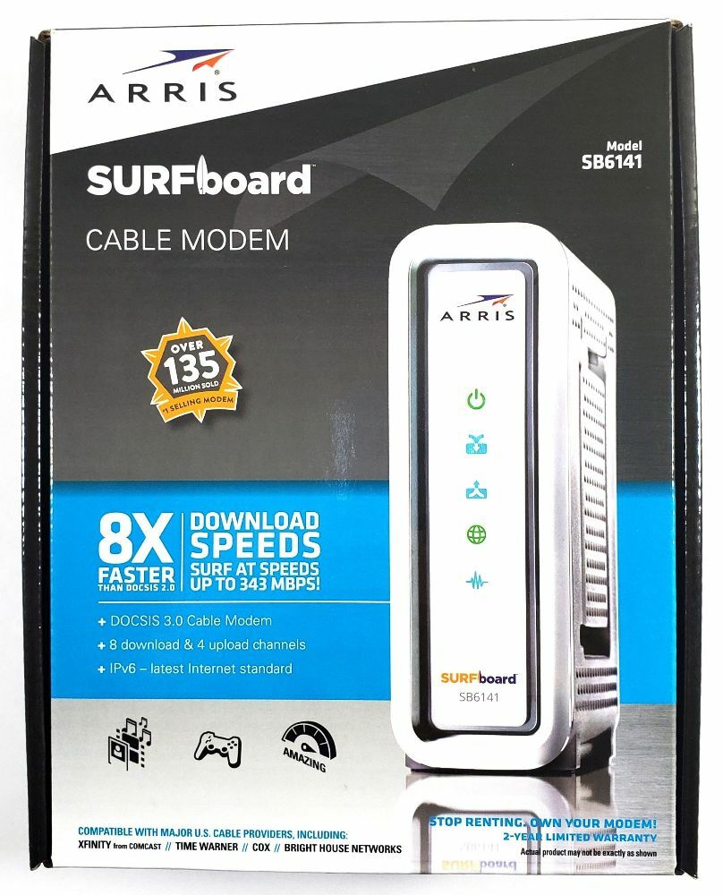 ARRIS SURFboard Cable Modem SB6141 DOCSIS 3.0 Power Adapter