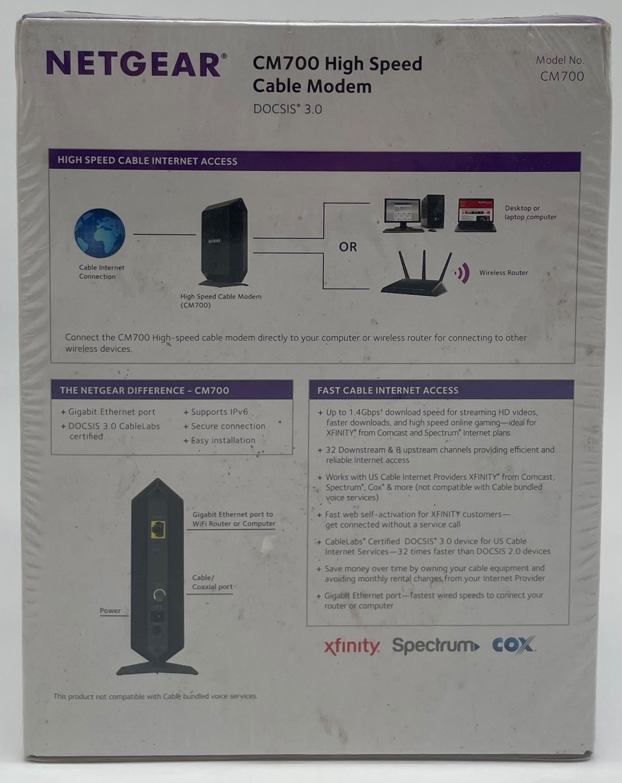 NETGEAR CM700 High Speed Cable Modem DOCSIS 3.0