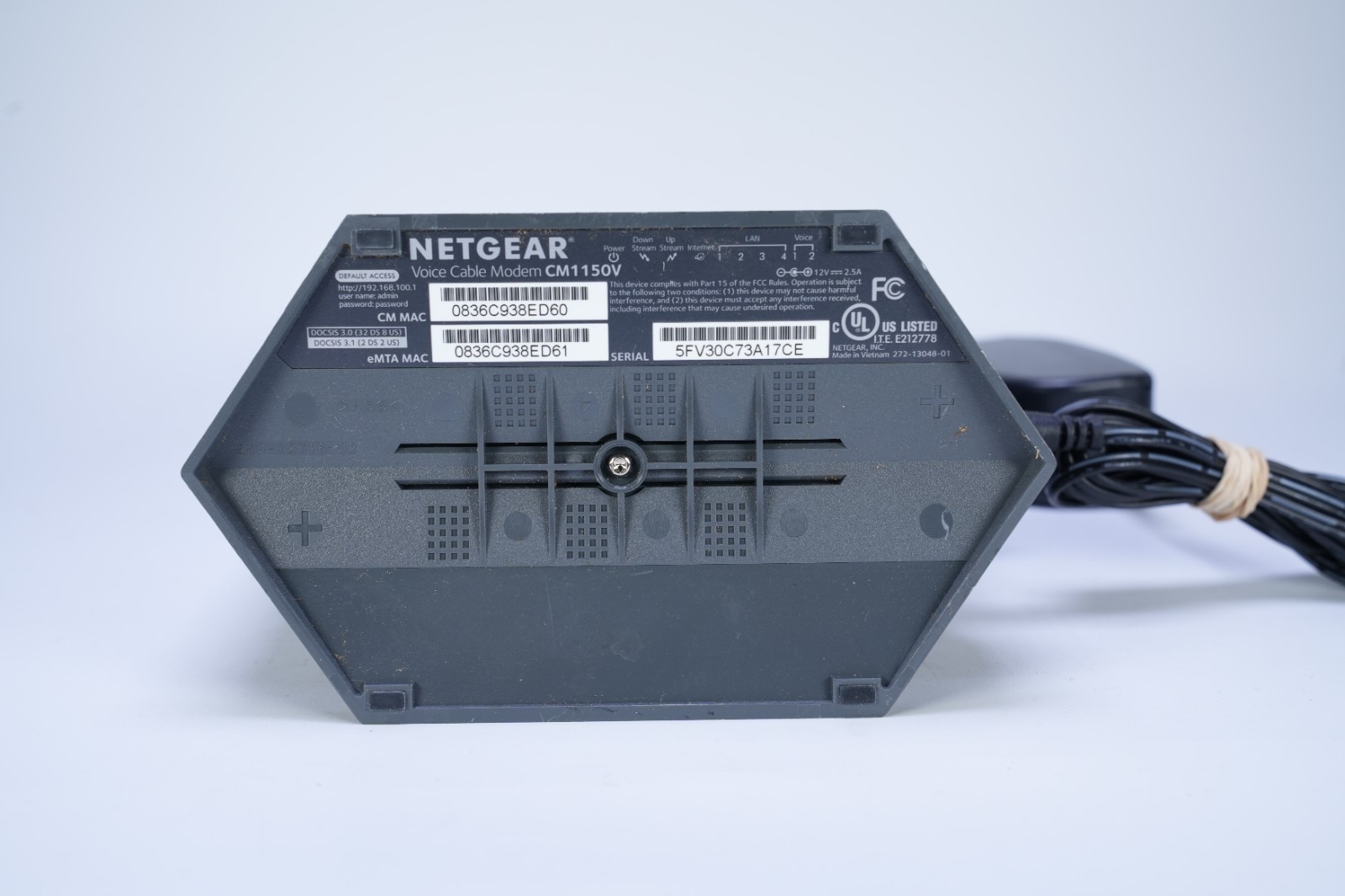 NETGEAR CM1150V Nighthawk Multi-Gig Speed Cable Modem for XFINITY Voice