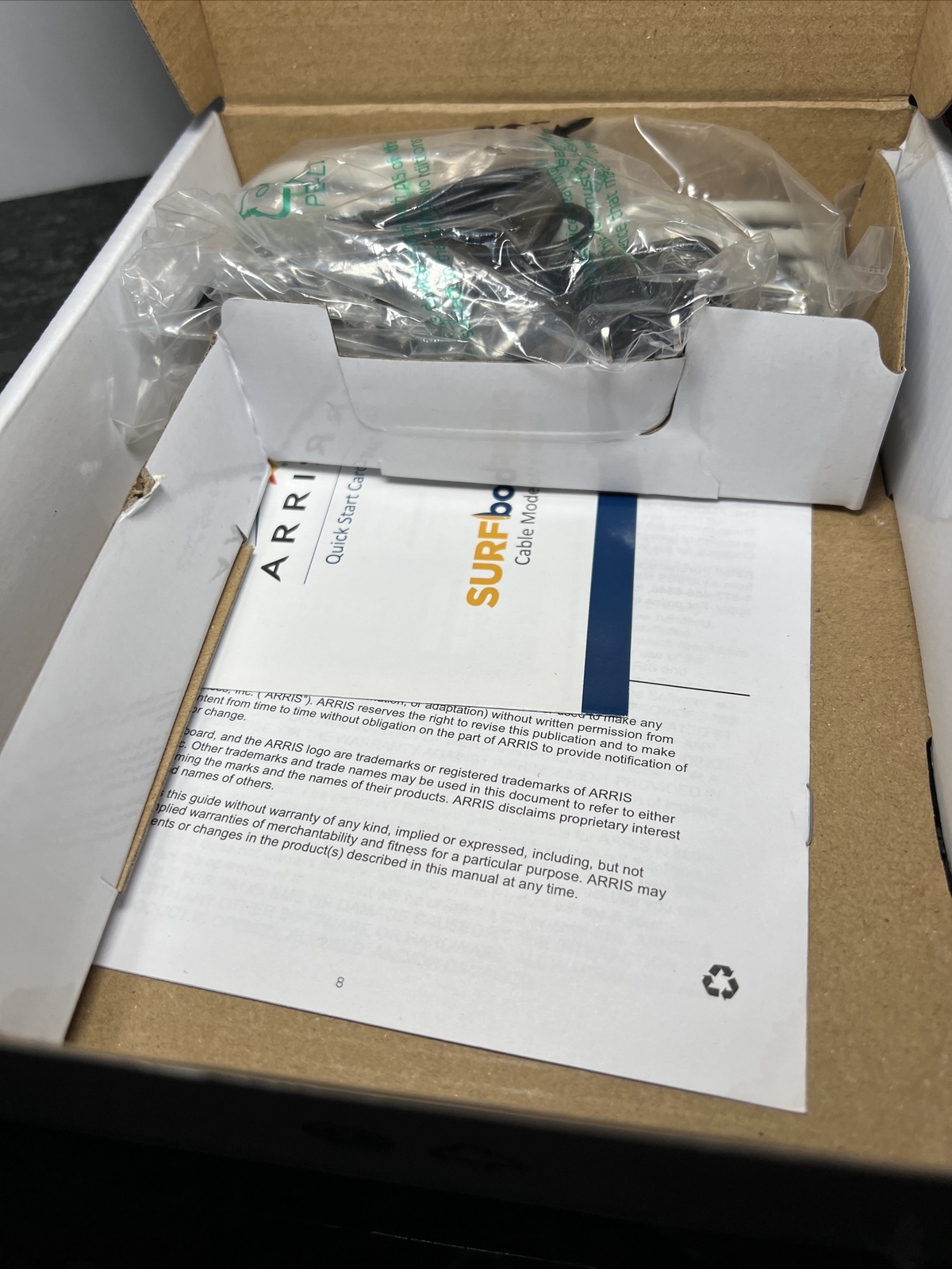 ARRIS SURFboard SB6190 DOCSIS 3.0 32 x 8 Gigabit Cable Modem 1 Gbps New In Box