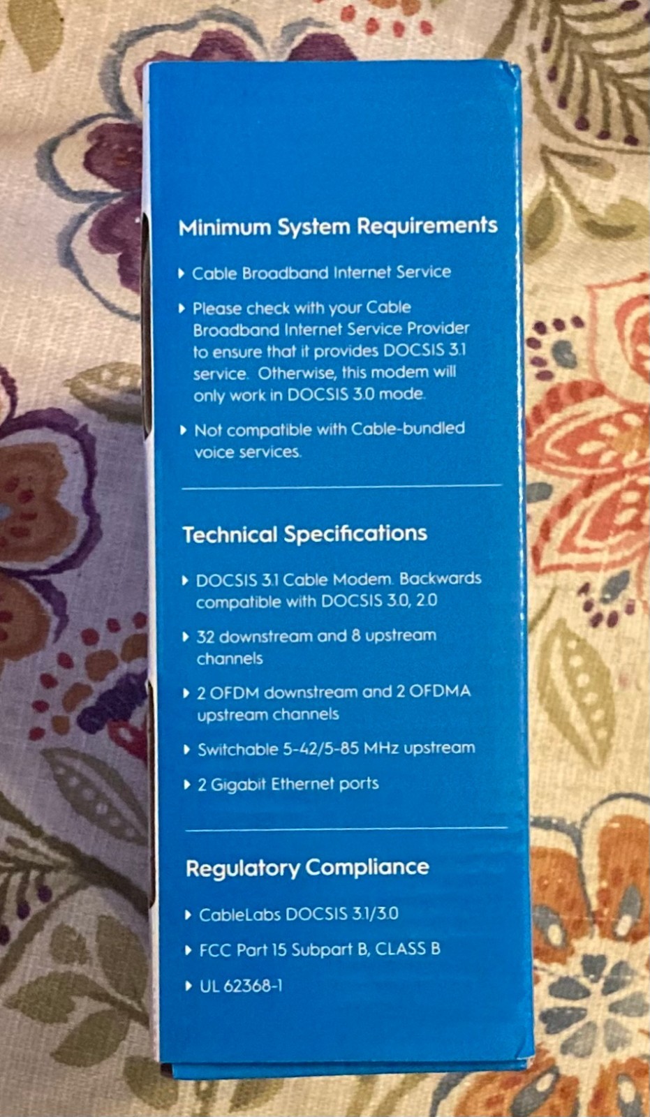 Hitron CODA DOCSIS 3.1 Cable Modem 1 Gbps – New Open Box