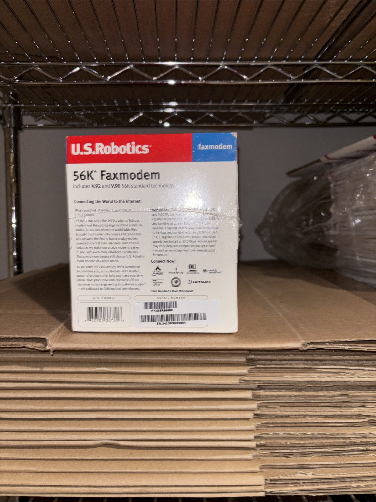 U.S. Robotics 56K External Fax Modem V.92 V.90 Model 5686 New Factory Sealed