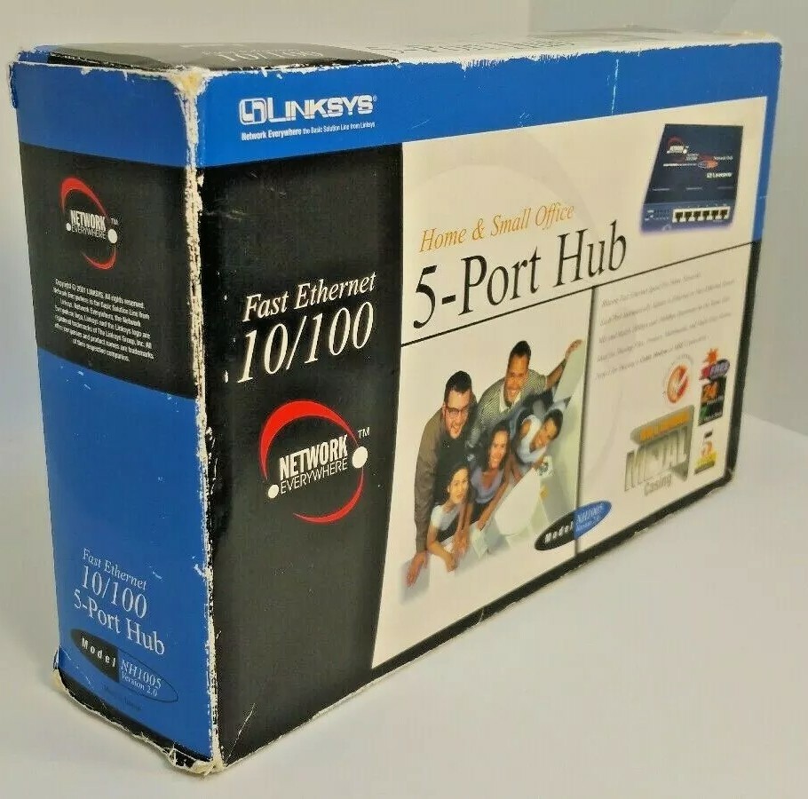 Modem LINKSYS Fast ethernet 10/100 NH1005/NH1005 RQAUS1 5 Port Hub.