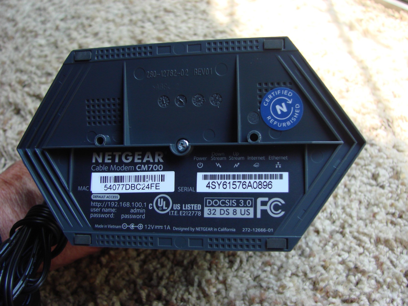 NETGEAR CM700 High-Speed Cable Modem DOCSIS 3.0 Xfinity Spectrum Cox 1.4 Gbps