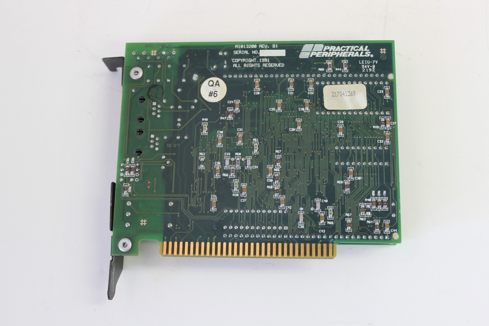 PRACTICAL PERIPHERALS PM9600 V.32/V.42BIS 8 BIT ISA INTERNAL MODEM WITH WARRANT