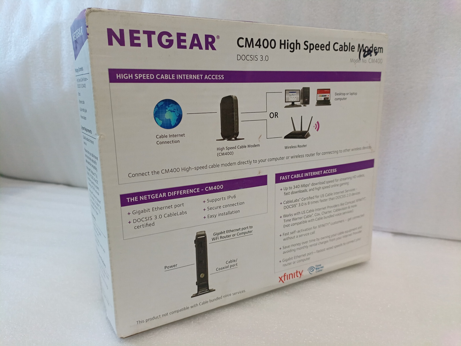 Netgear CM400 High Speed Cable Modem DOCSIS 3.0