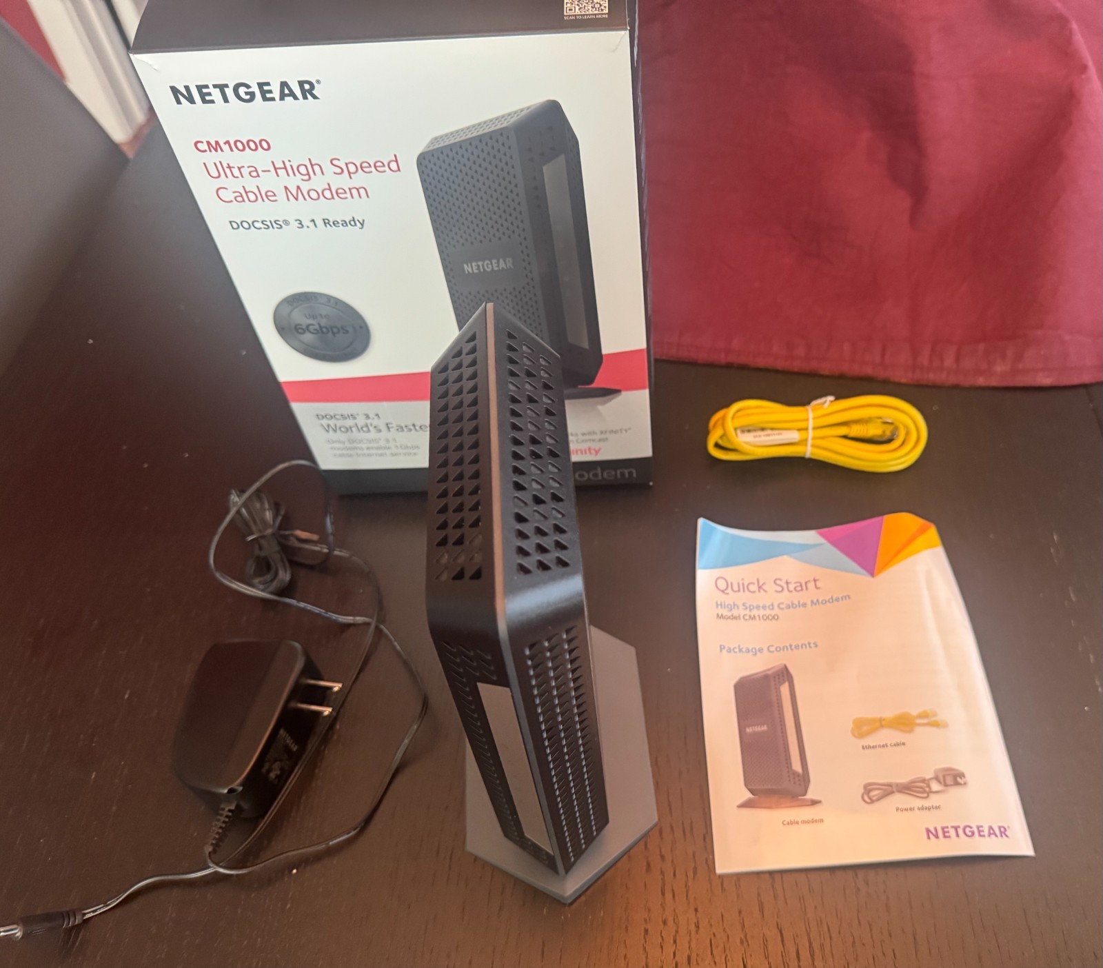 NETGEAR CM1000 DOCSIS 3.1 Cable Modem – IN ORIGINAL BOX & WORKING.