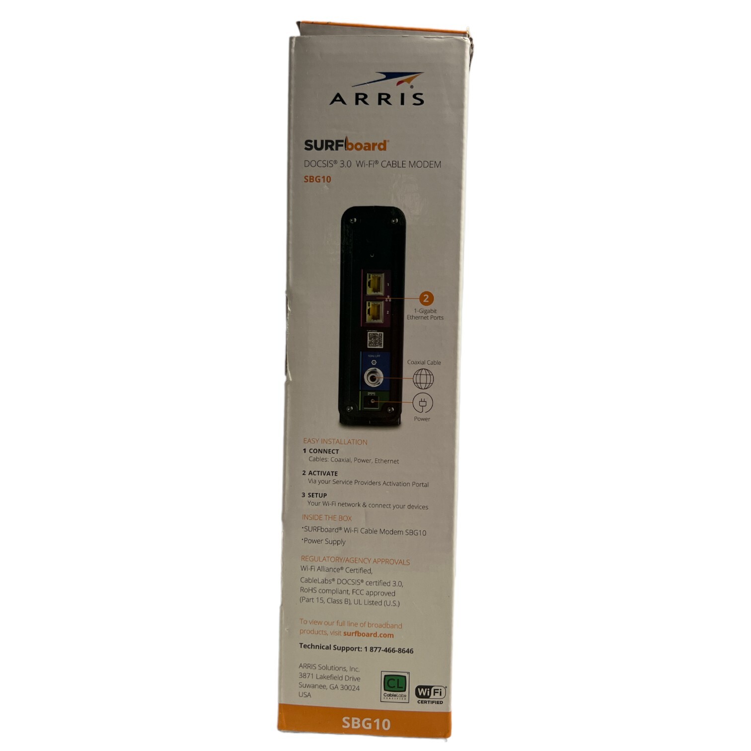 ARRIS SURFboard SBG10 AC1600 Wi-Fi Cable Modem Router DOCSIS 3.0 – Open Box