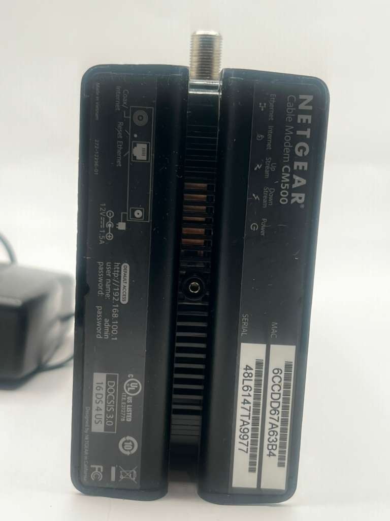 NETGEAR Cm500-1aznas 16×4 DOCSIS 3.0 Cable Modem Max Download Speeds of 686mbps