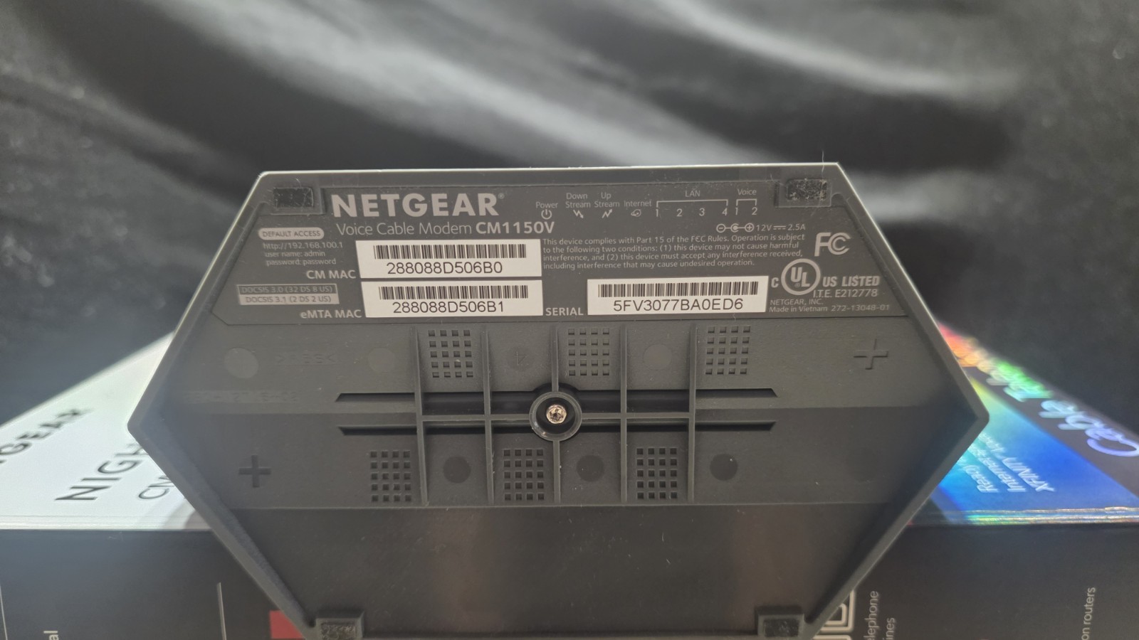 NETGEAR CM1150V Nighthawk Multi-Gig Speed Cable Modem for XFINITY Voice