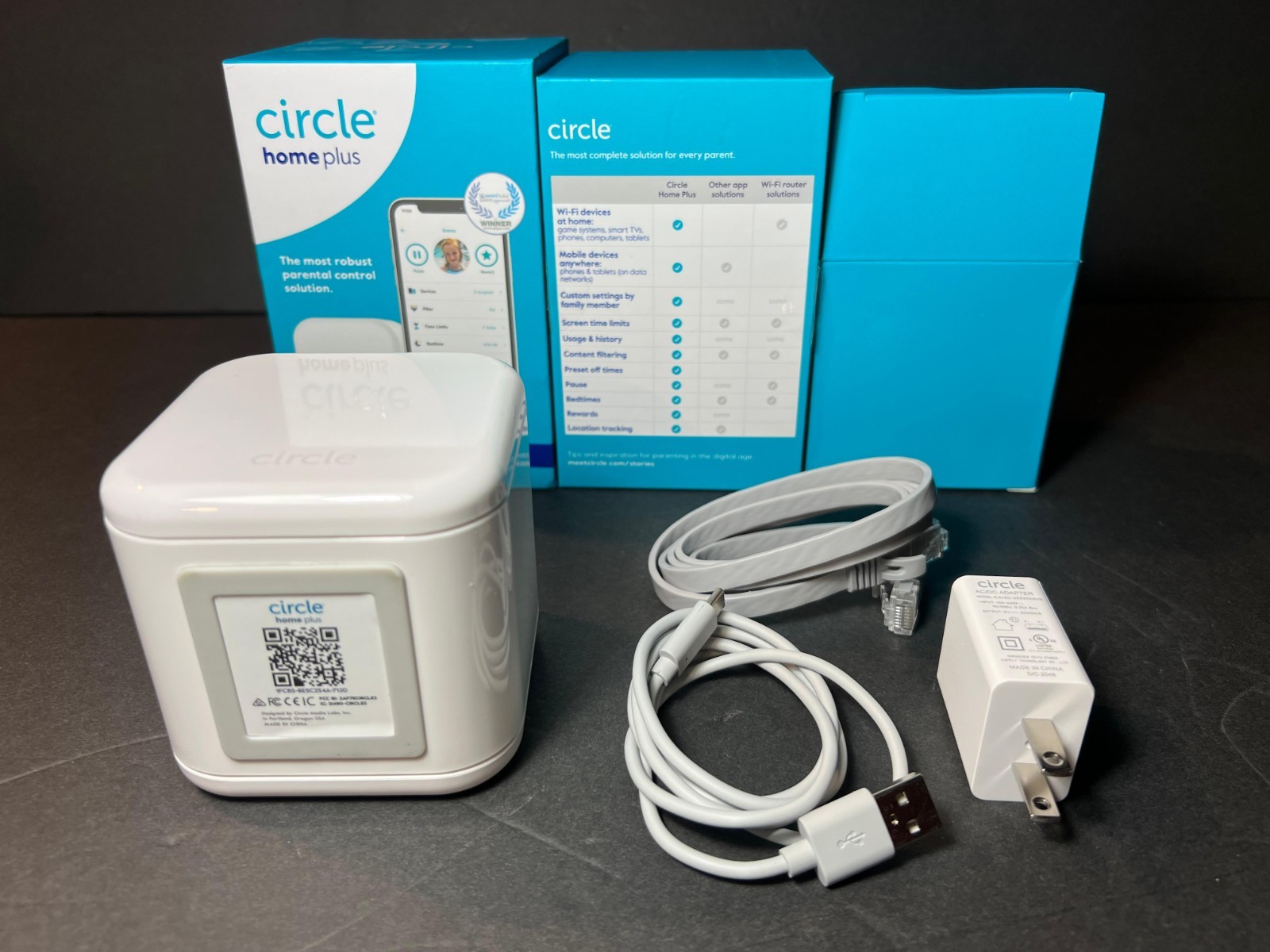 Circle CIR2001 Wireless Parental Controls Device White COMPLETE TESTED E01