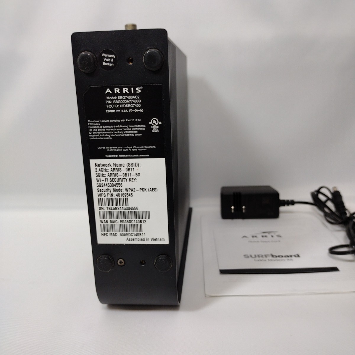 ARRIS SURFboard SBG7600AC2 DOCSIS 3.0 Cable Modem & AC2350 Dual-Band WiFi Router