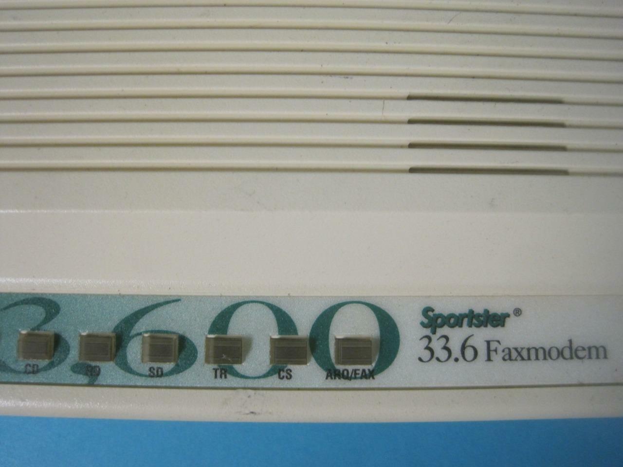 US ROBOTICS 33.6 FAXMODEM SPORTSTER USED FCC 4X2USA-33236-M5-E W/ POWER SUPPLY