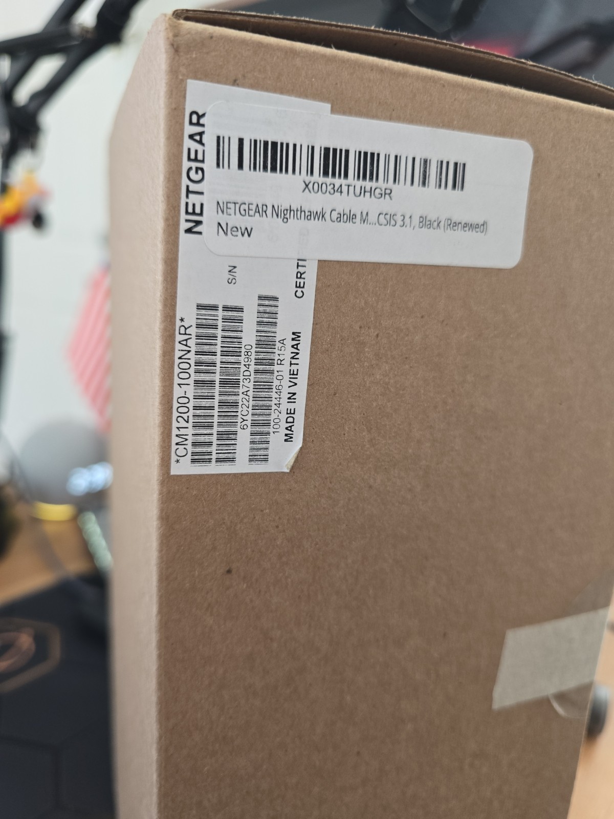 NETGEAR Nighthawk CM1200-100NAS DOCSIS 3.1 Gig Cable Modem Refurbished