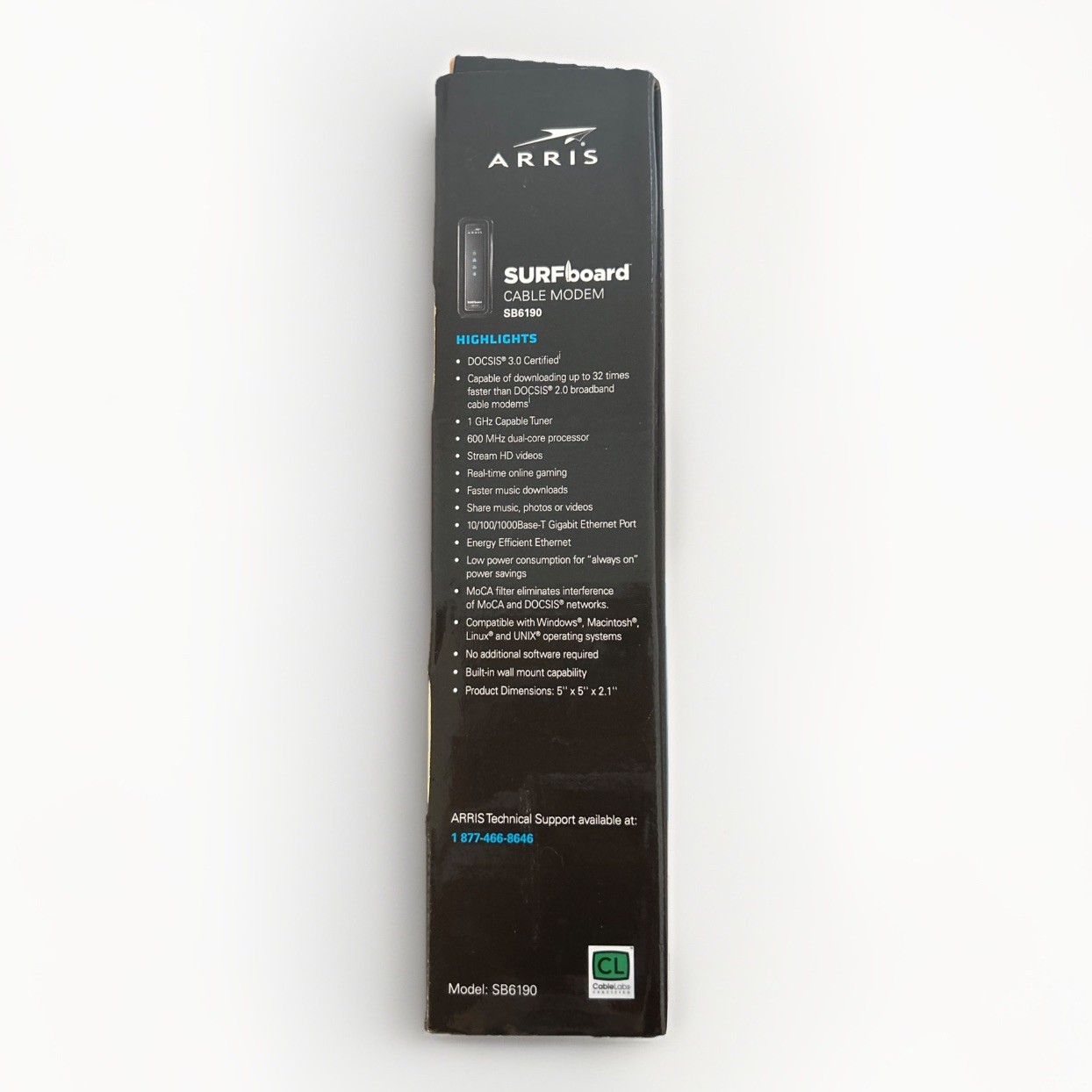 ARRIS SURFboard DOCSIS 3.0 Cable Modem – SB6190 Black – UVG