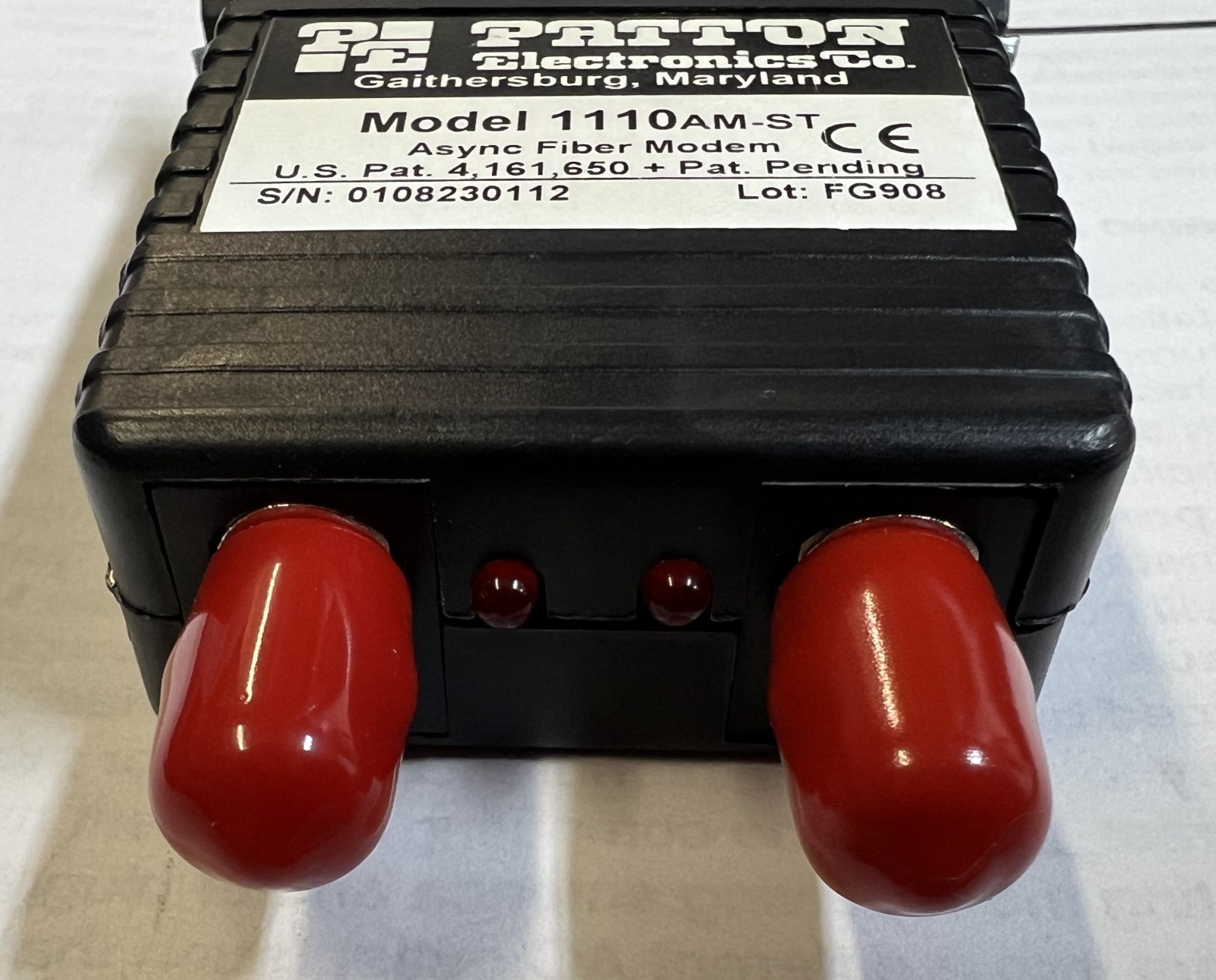 Patton 1110AM-ST Asynchronous Carrier Controller Fiber Optic Modem