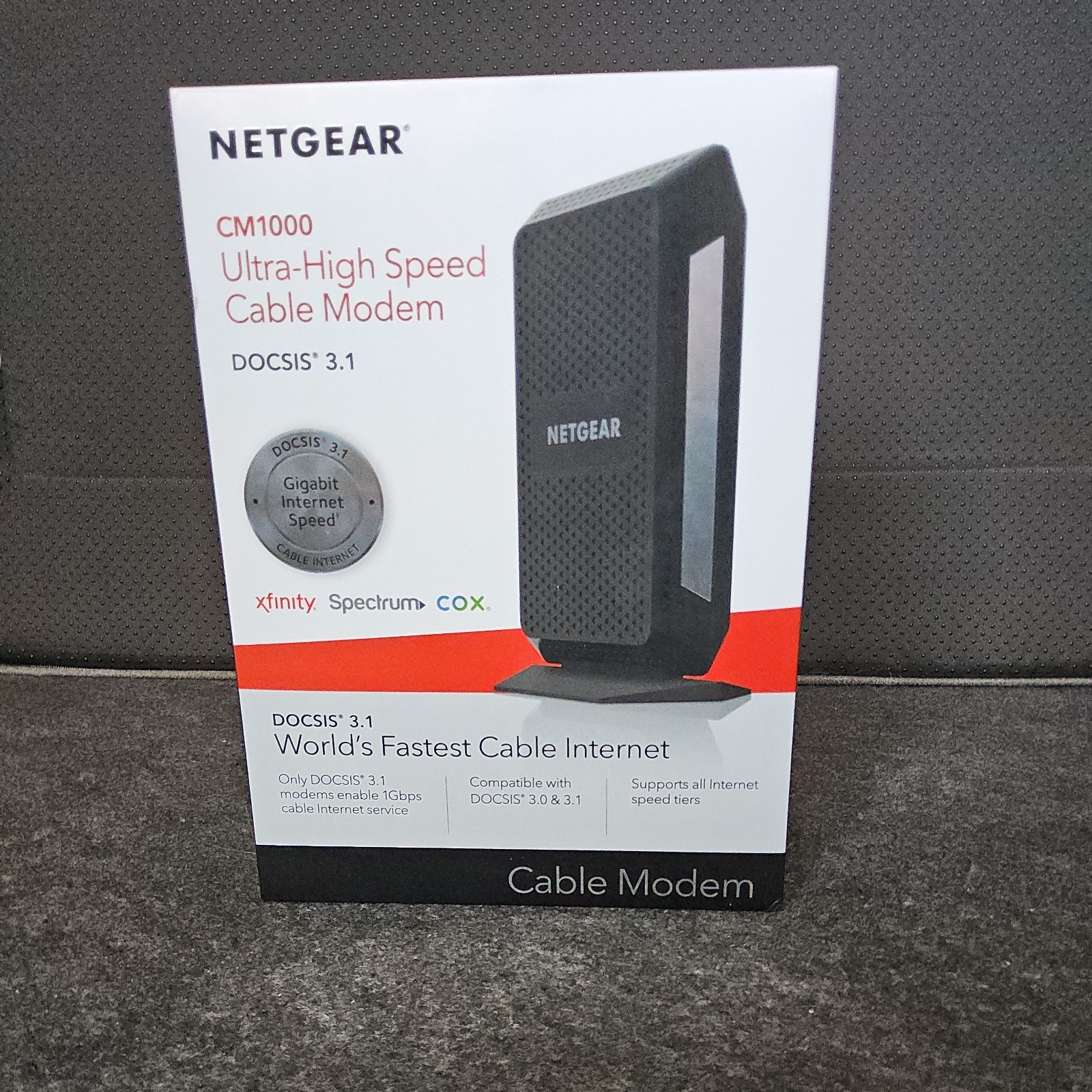 NETGEAR CM1000 Ultra-High Speed DOCSIS 3.1 Cable Modem Black Used