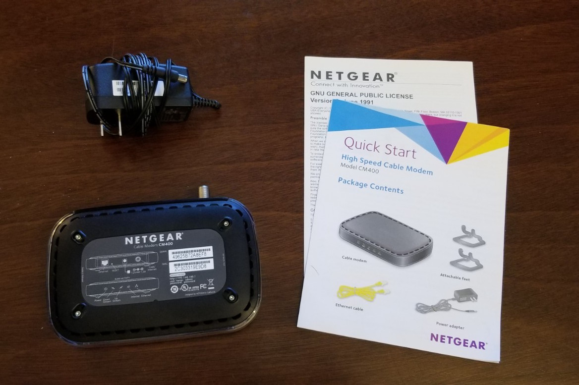 Netgear CM400 Cable Modem As Shown