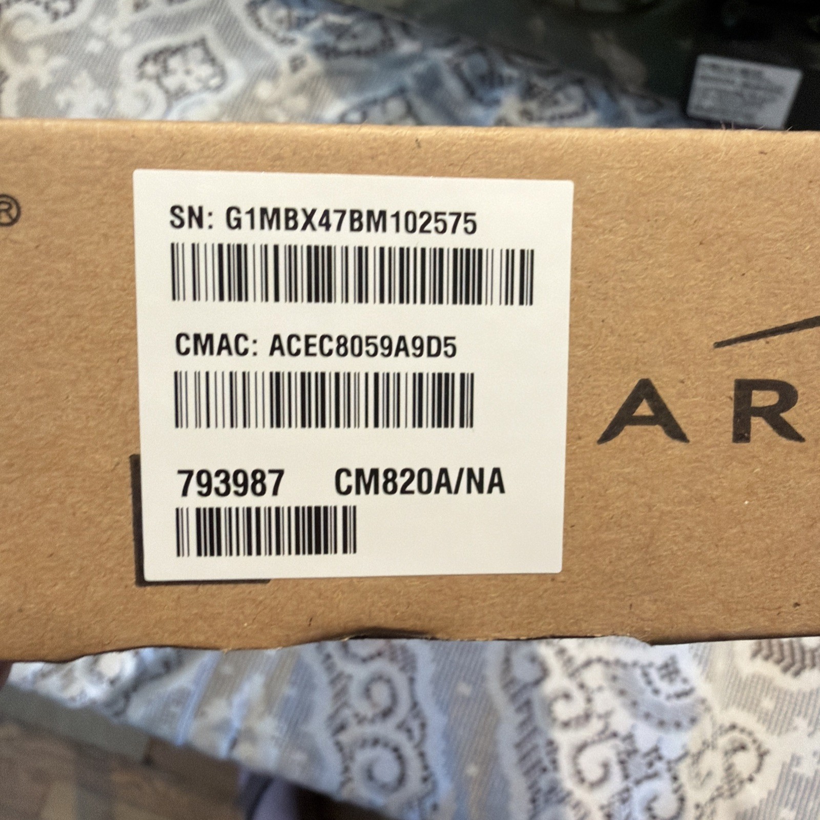 ARRIS Touchstone CM8200A DOCSIS 3.1 Cable Modem w/ Power Adapter Tested