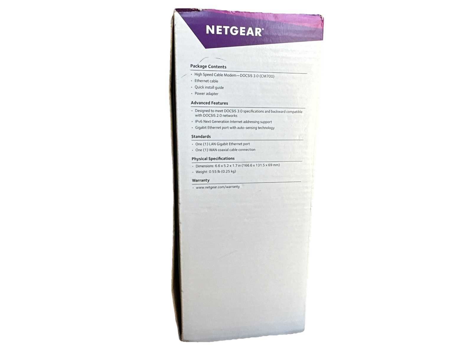 New Netgear CM700 High Speed Cable Modem Docsis 3.0