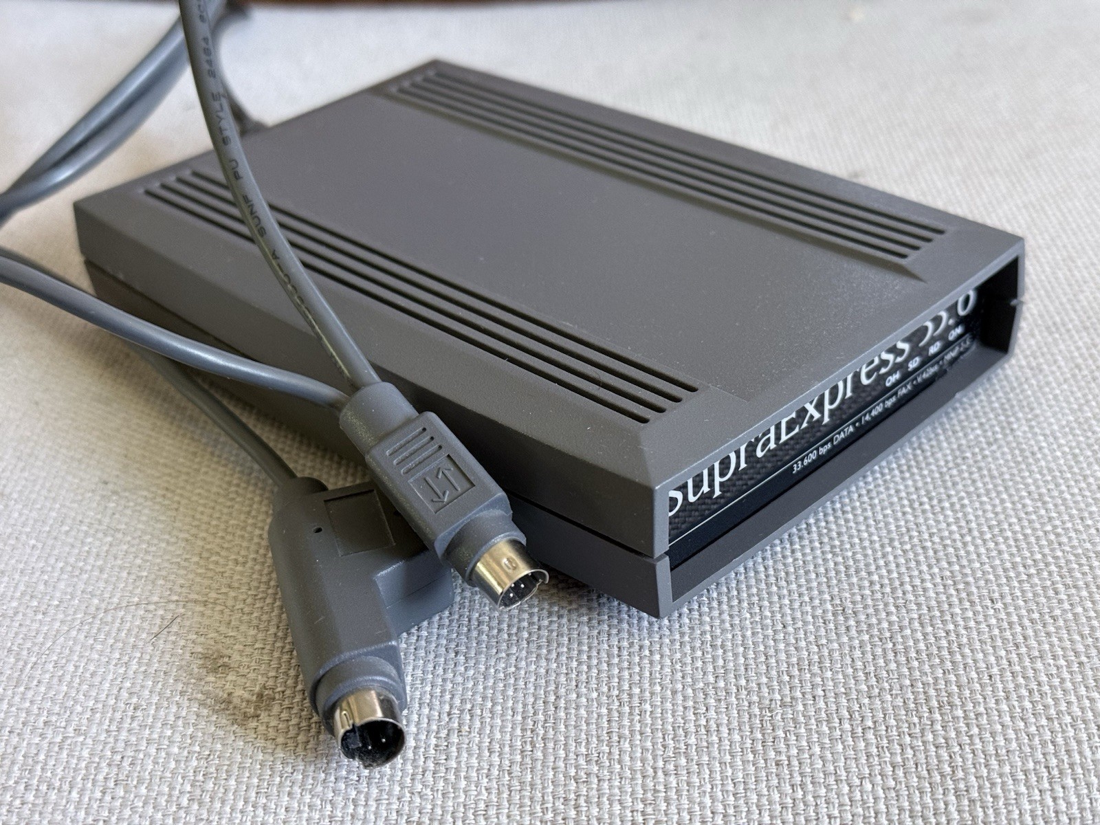 Supra Express 33.6 External Fax Modem – Mac ADB – SupraExpress336 – Diamond