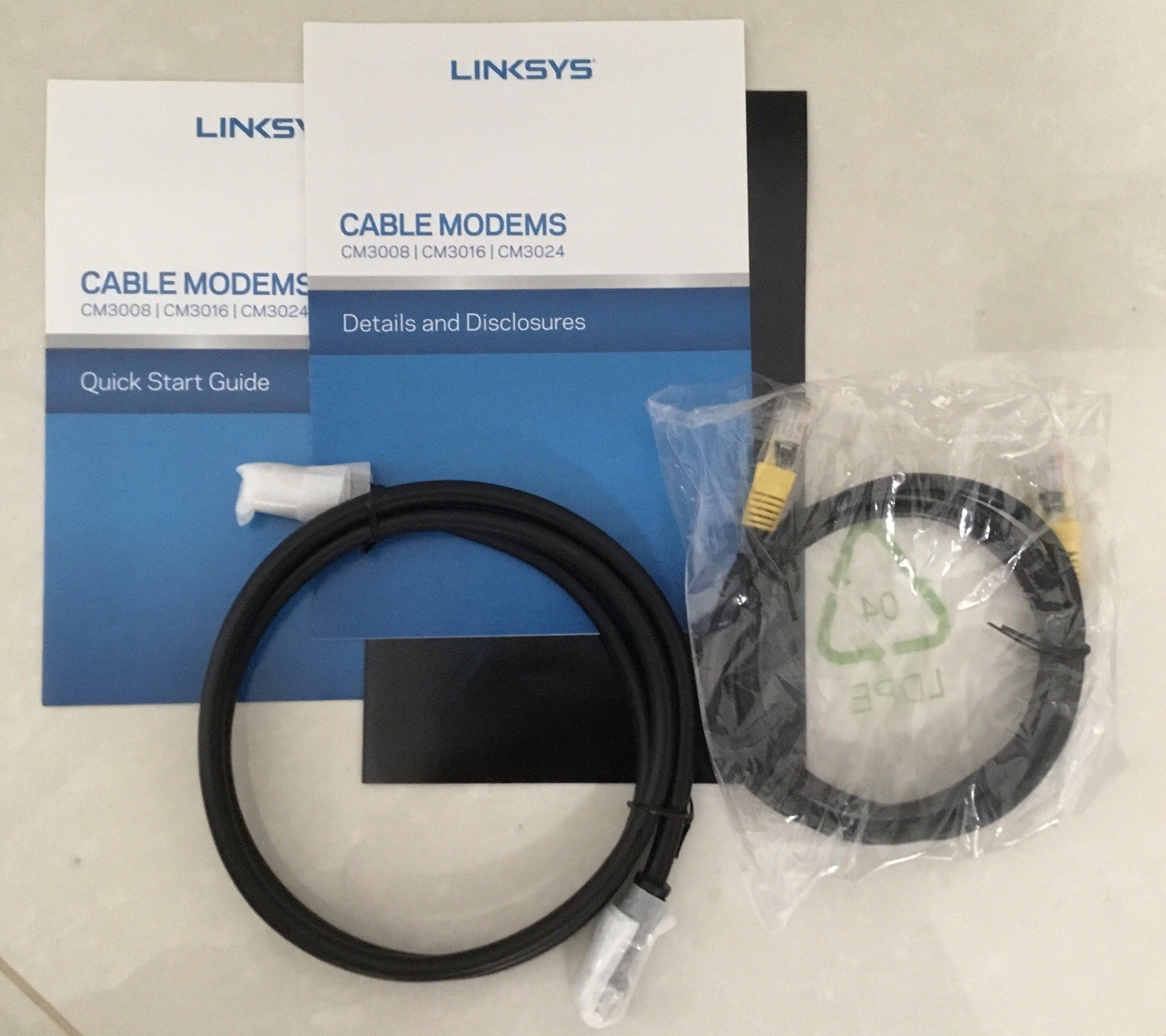 Linksys CM3024 High Speed Cable Modem DOCSIS 3.0 960Mbps Comcast / Spectrum /Cox