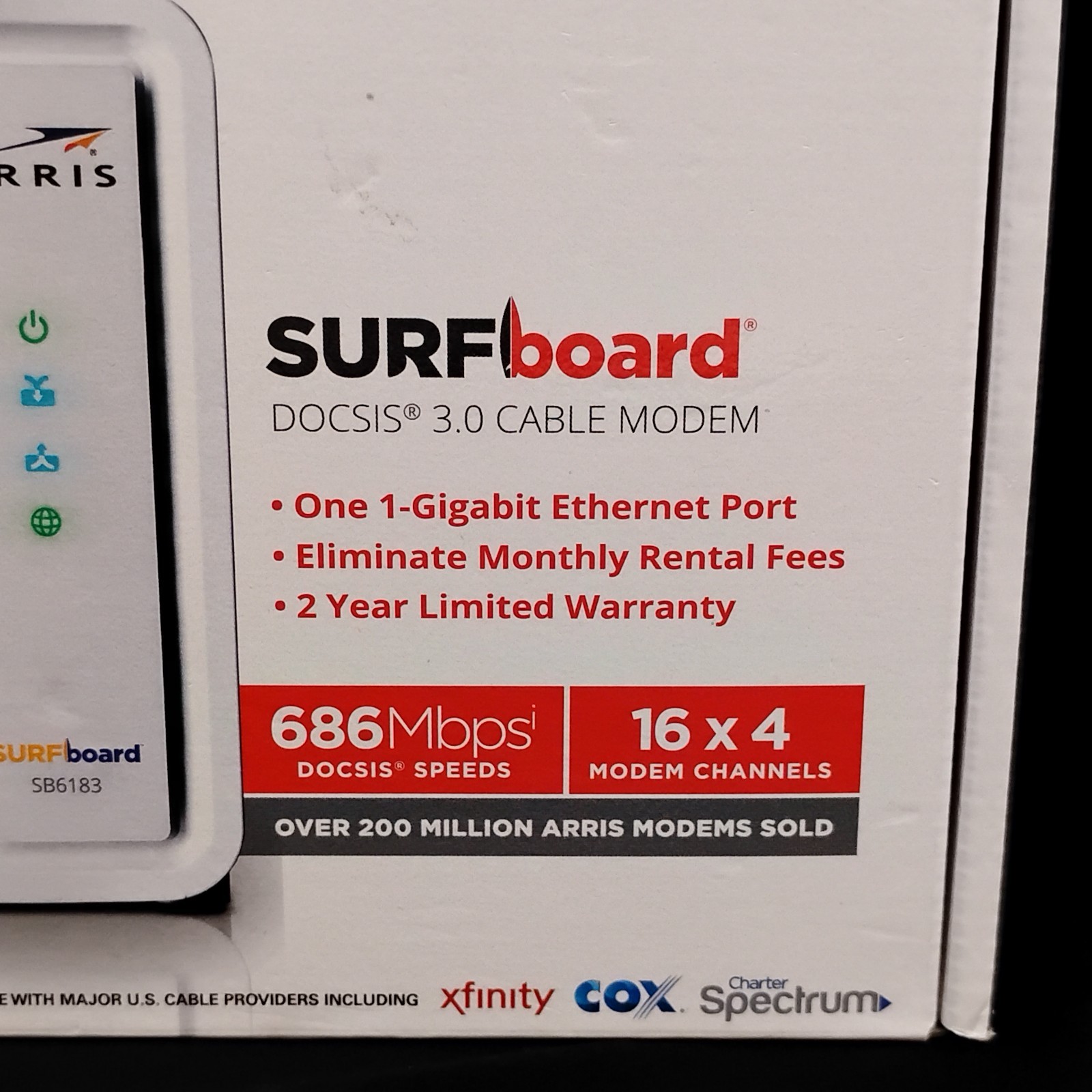 ARRIS SURFboard SB6183 DOCSIS 3.0 Cable Modem Sealed 16×4 Gigabit Xfinity Cox