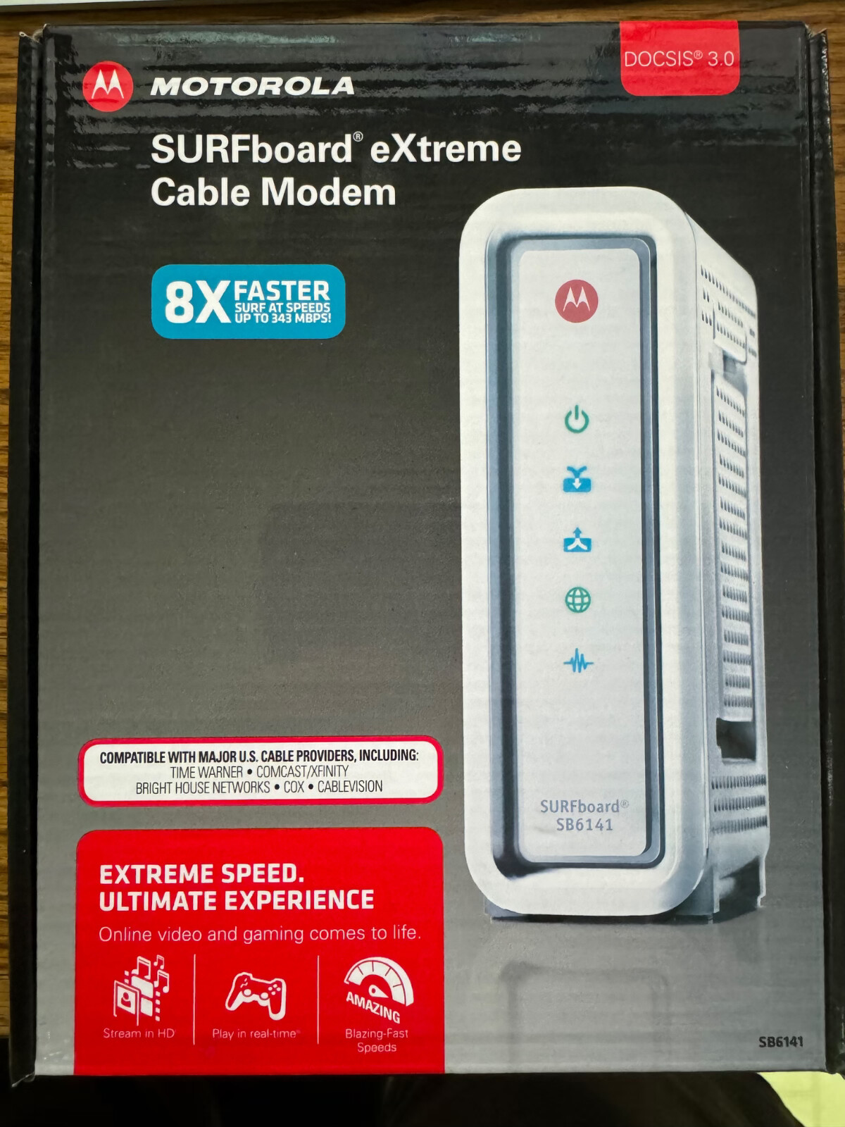 Motorola (Arris) SURFboard SB6141 eXtreme Cable Modem – Excellent Used