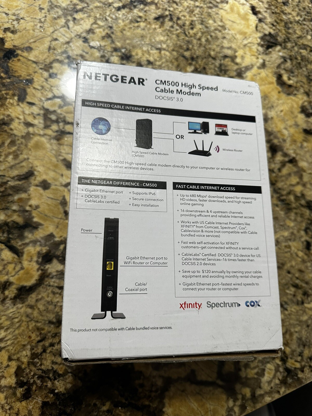 NETGEAR CM500 (CM500100NAS) 680 Mbps – Black