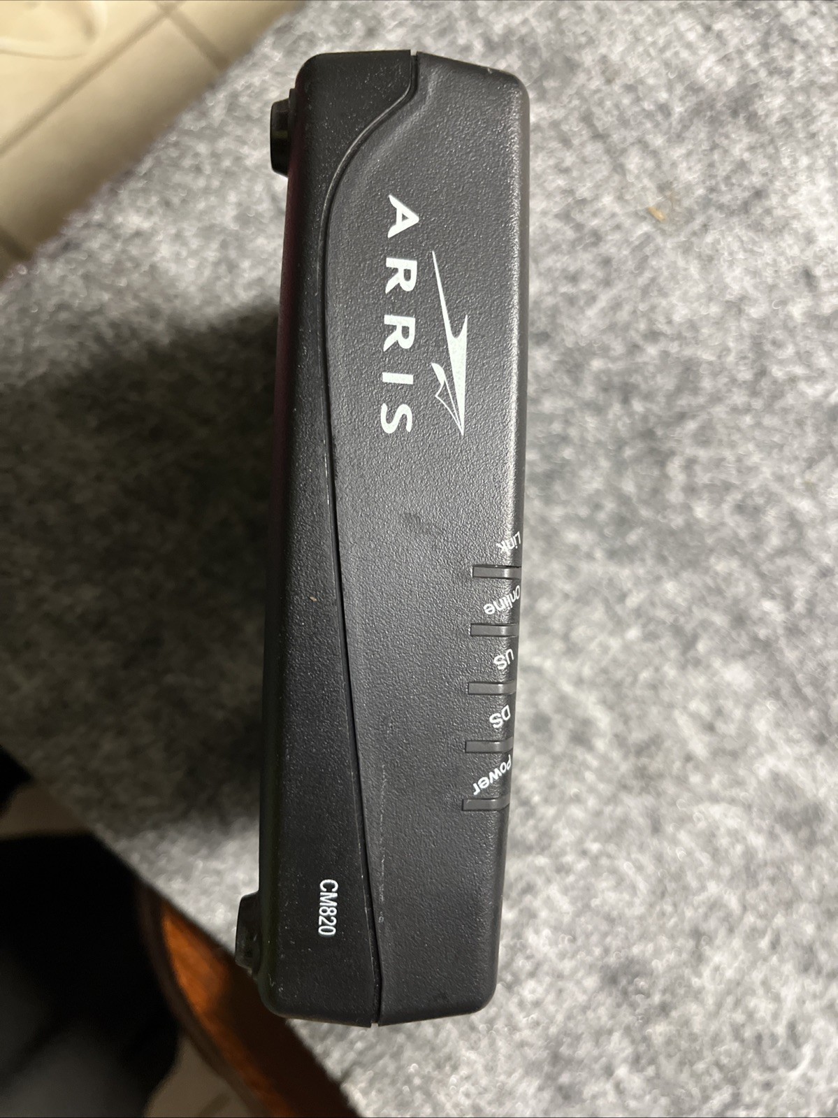 ARRIS Touchstone CM820A Cable Modem with Power Cable Black Color