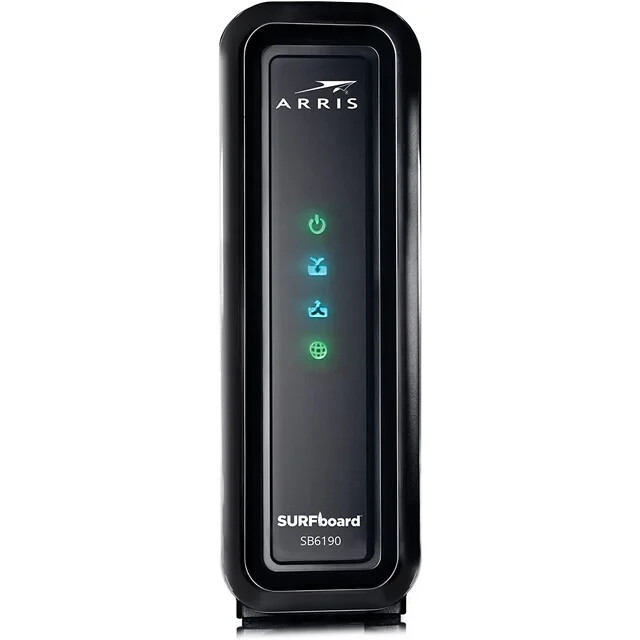Arris Surfboard Docsis 3.0 Cable Modem SB6190 Cox SPECTRUM Comcast XFINITY BLACK